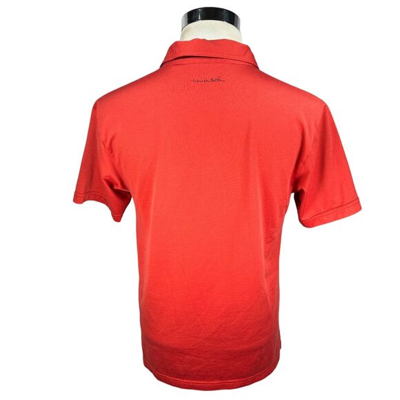 Travis Mathew Polo Shirt Men’s Medium Pinkish Red Baltusrol Golf Course Cotton - Picture 4 of 9
